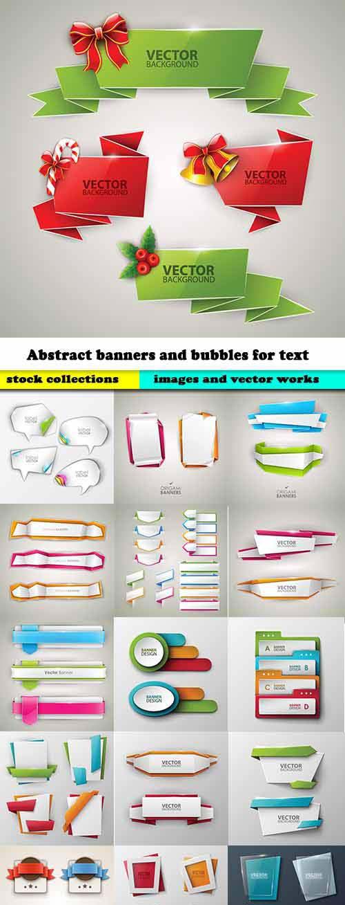 Abstract banners and bubbles for text 25xEPS