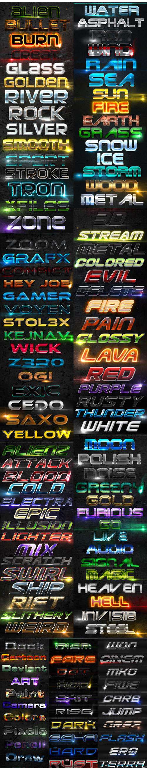 132 Awesome Text Effects & Styles for Photoshop