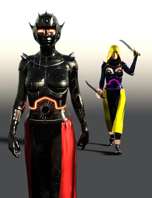 Scifi Dark Goddess Outfit For Genesis 8 Female(s)