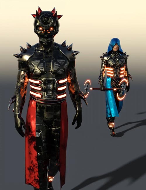 Scifi Dark God Outfit For Genesis 8 Male(s)