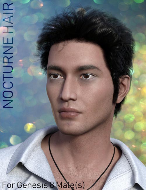 Nocturne Hair for Genesis 8 Male(s)