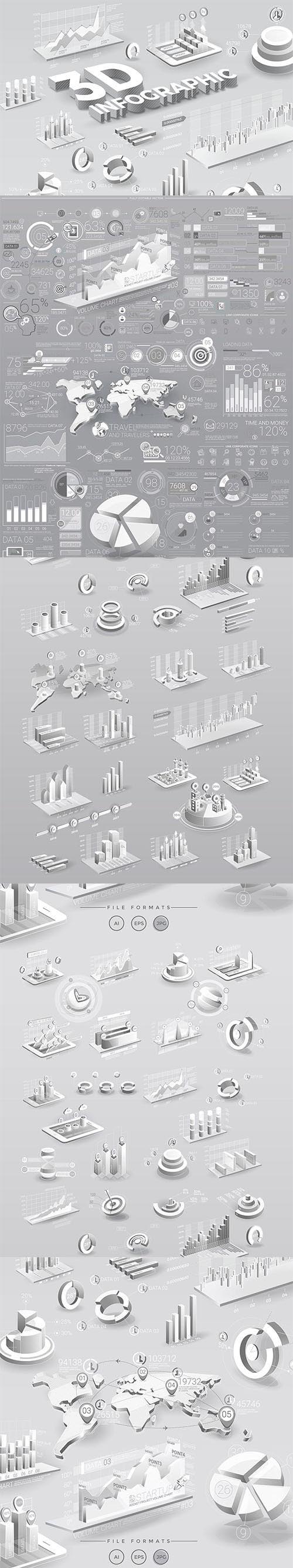 Vector White Infographic Elements