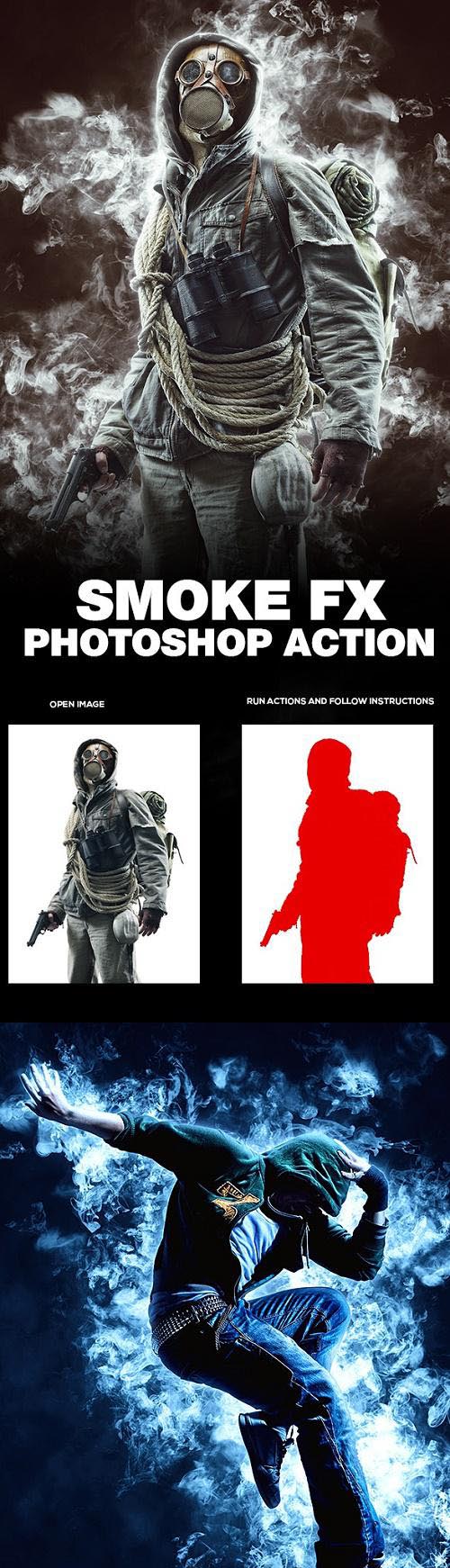 Smoke EFX Photoshop Action 23874642