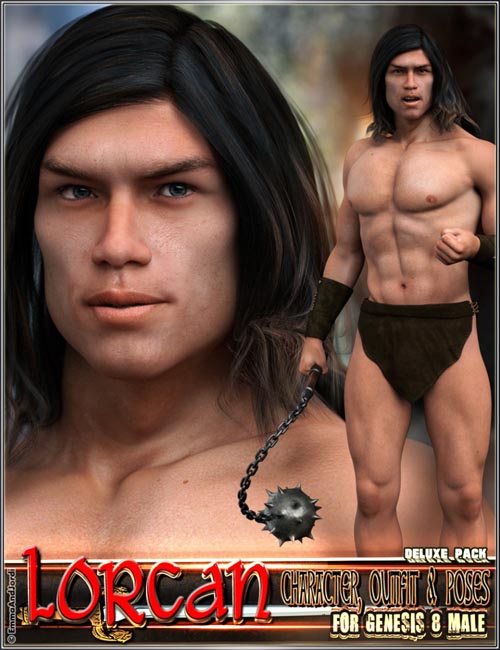 EJ Lorcan Deluxe Pack For Genesis 8 Male: Character, Outfit, and Poses