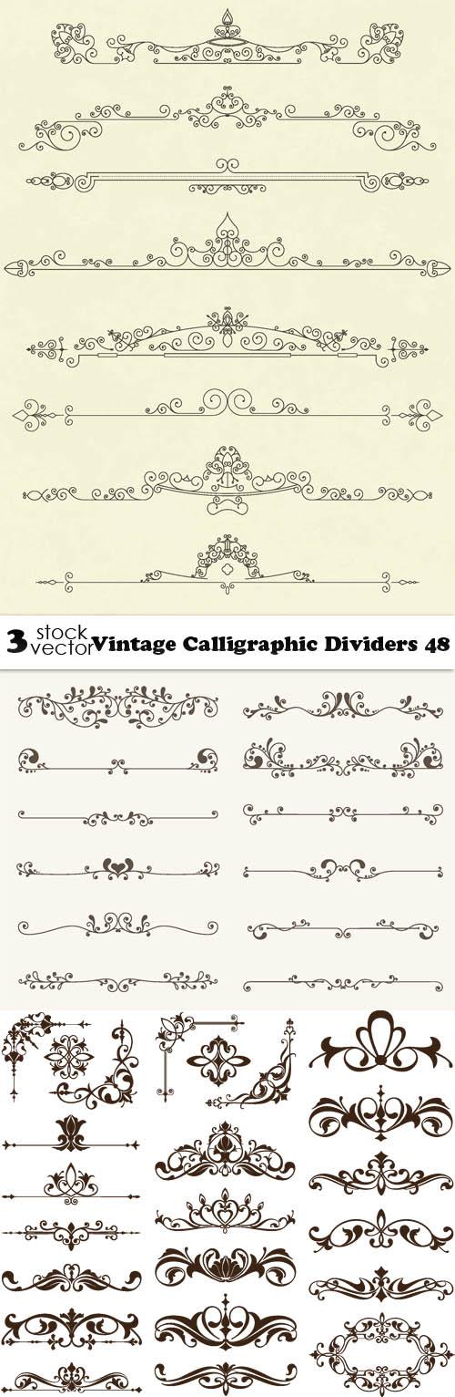 Vintage Calligraphic Dividers 48