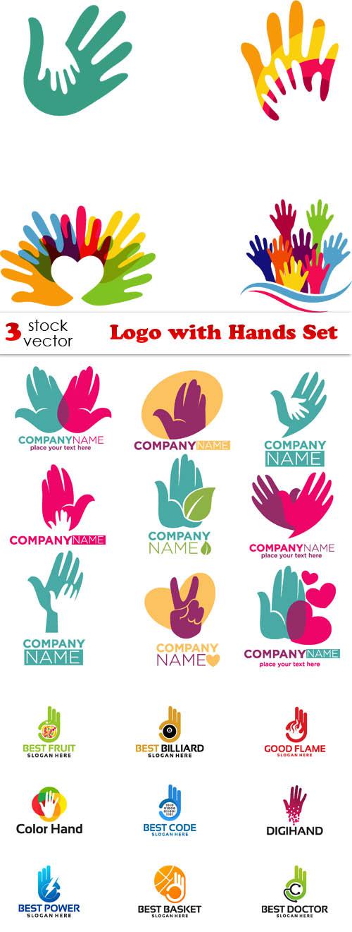 Logo with Hands Set