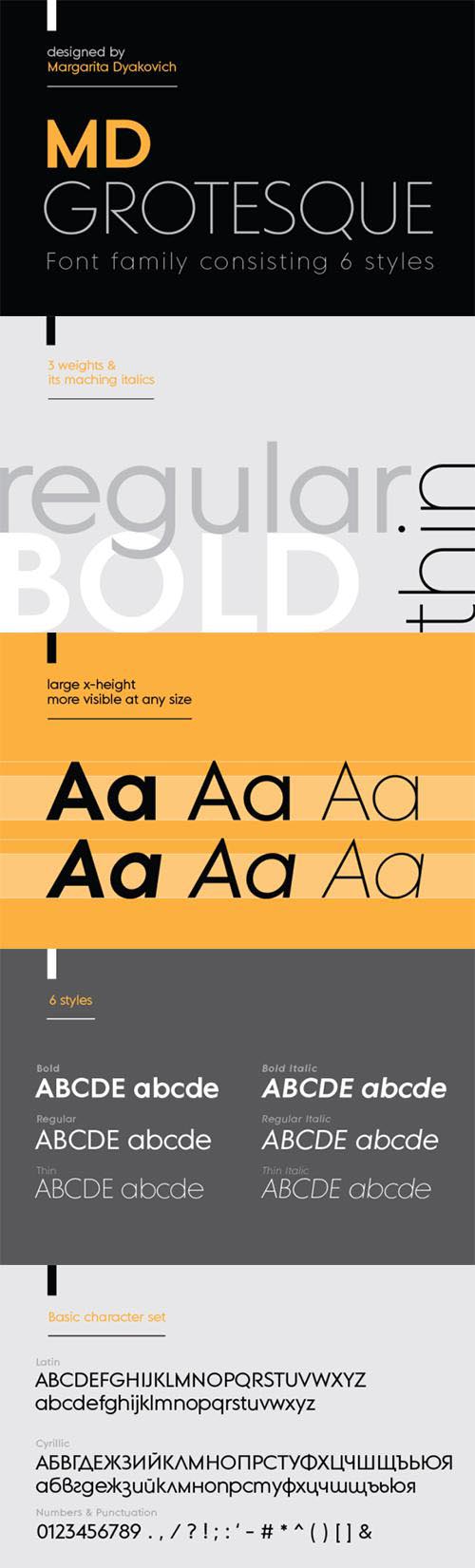 MD Grotesque font family