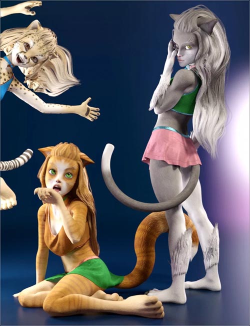 Catgirl Megapack for Genesis 8 Female(s)