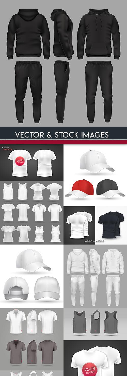 Sportswear cap and t-shirt design model