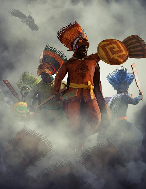 dForce Aztec Eagle Warrior Outfit Textures