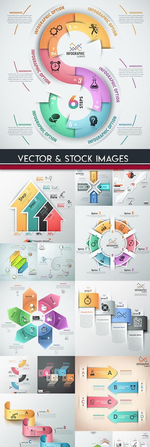 Business infographics options elements collection 69