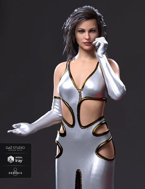 dForce Starlet Dress for Genesis 8 Female(s)