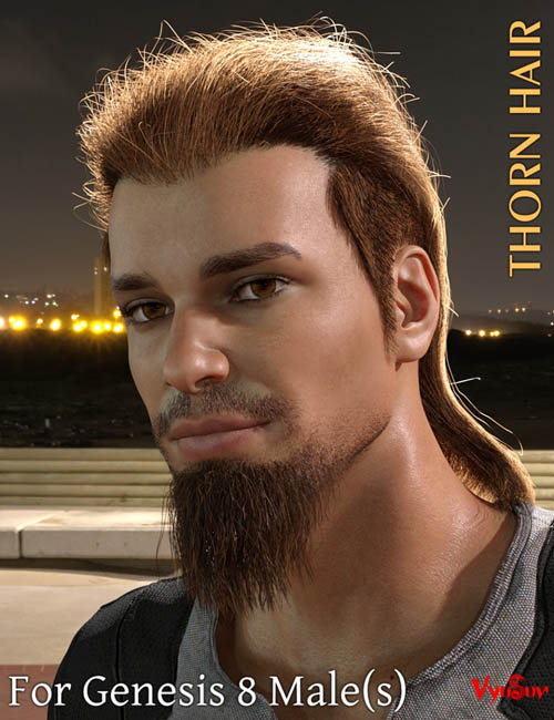 Thorn Hair and Beards for Genesis 8 Male(s)