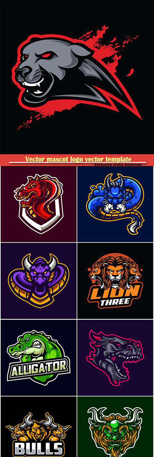 Vector mascot logo vector template