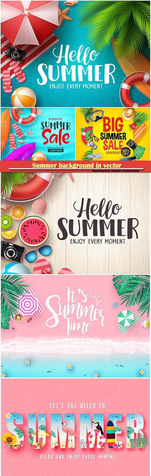 Summer background in vector