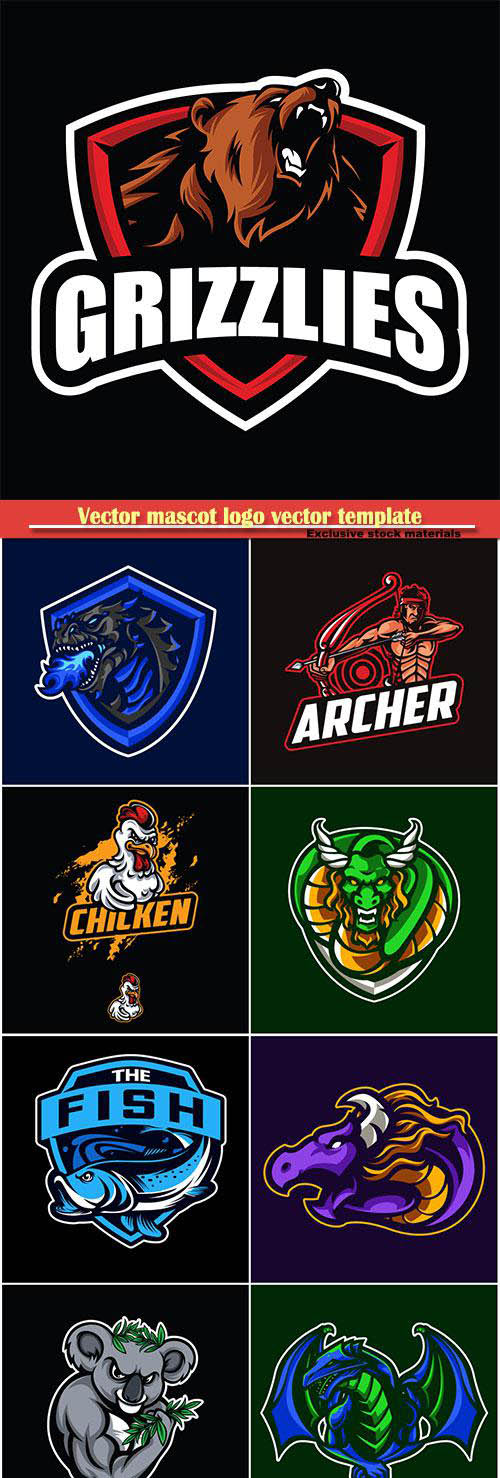 Vector mascot logo vector template # 2 » Daz3D and Poses stuffs