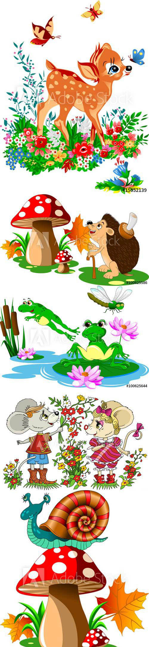 Cartoon vector illustration with animals