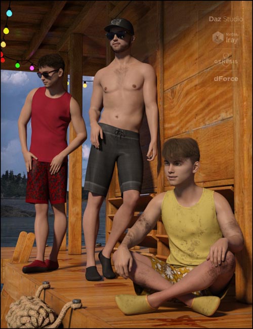 dForce Boys in the Sun Outfit for Genesis 8 Male(s)