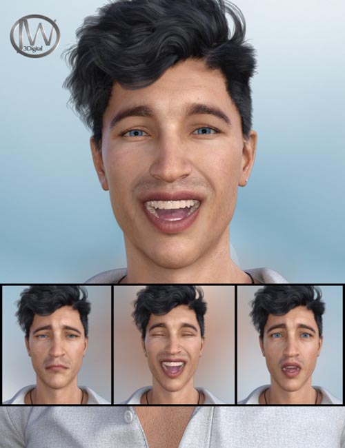 Emotional Guy - Expressions for Genesis 8 Male(s) and Owen 8