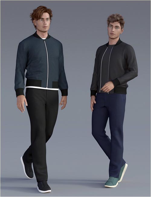 H&C dForce Basic Jacket Outfit for Genesis 8 Male(s)