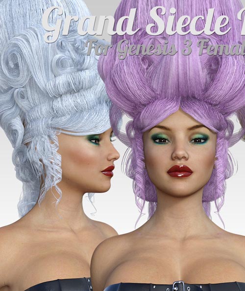 Grand Siecle Hair (converted from G3F) for Genesis 8 Female(s)