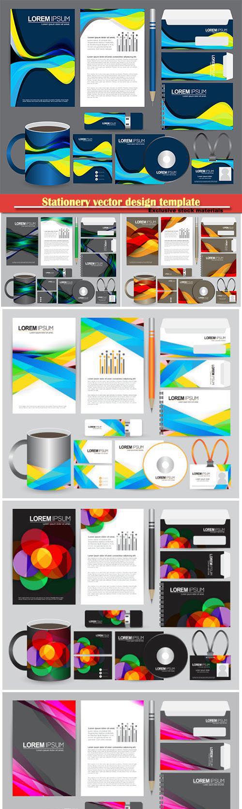 Stationery vector design template