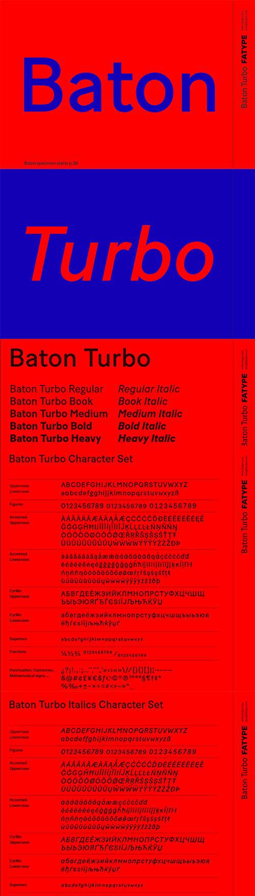 Baton Turbo font family