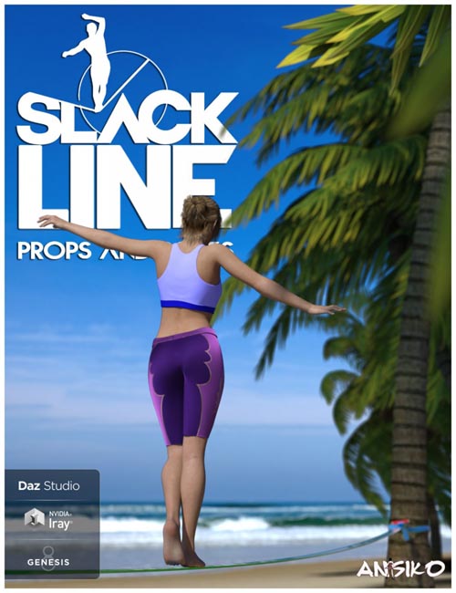 Slackline and Poses for Genesis 8
