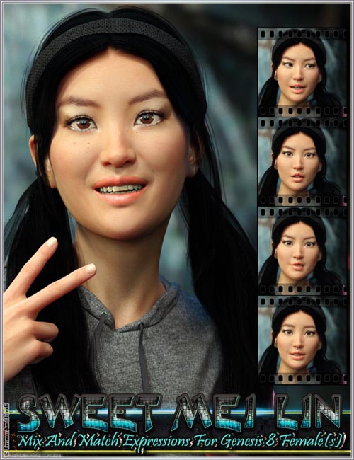 Sweet Mei Lin Expressions for Genesis 8 Female(s)