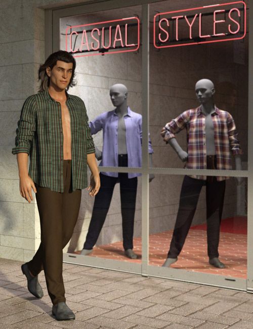 Casual Styles Textures for dForce My Guy Jeans and Shirt