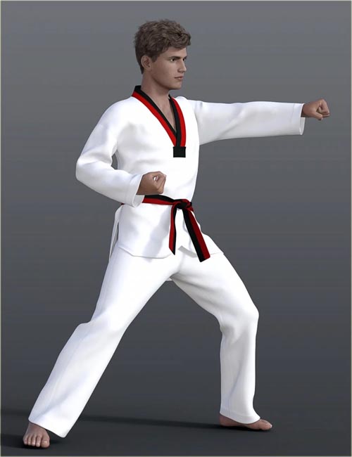 dForce H&C Taekwondo Suit for Genesis 8 Male(s)