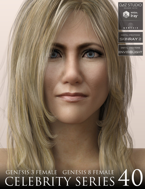 Celebrity Series 40 for Genesis 3 and Genesis 8 Female (25 MB x3)