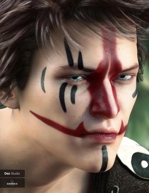 Warrior Make-Up for Genesis 8 Male