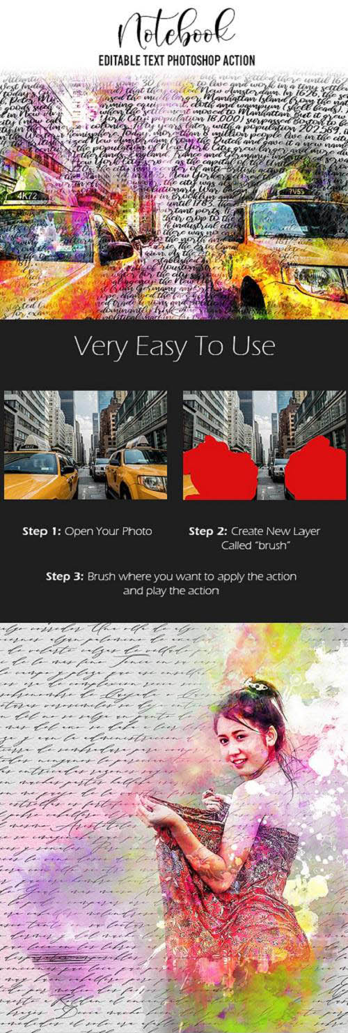 Notebook Photoshop Action 24181068