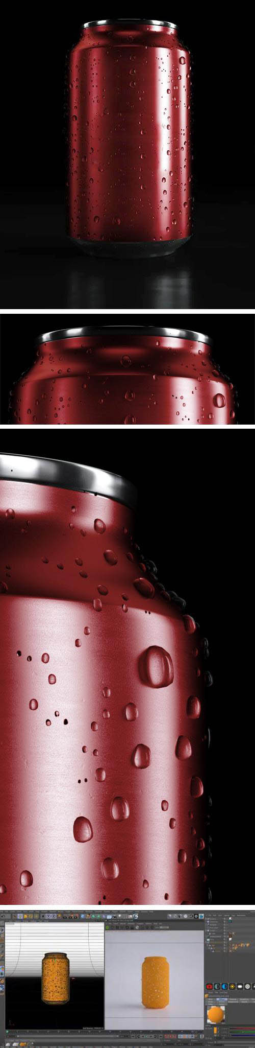 Red Soda Can PSD Mockup in 5K - Made with Cinema 4D !