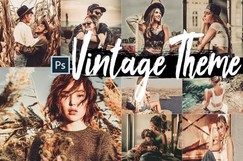 5 Vintage Skin Actions, ACR and LUT presets - 302625