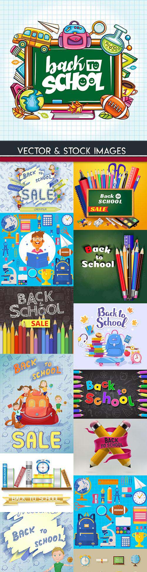 Back to school and accessories collection illustration 26