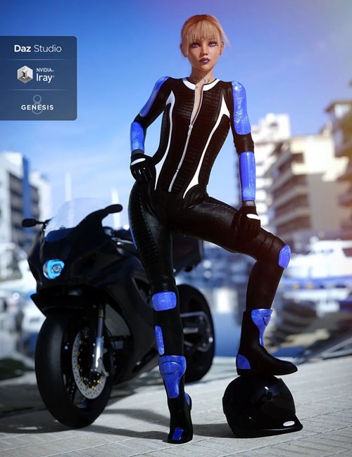 Motorbike Suit Outfit for Genesis 8 Female(s)