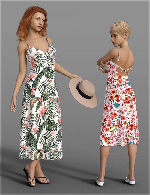 dForce H&C Beach Resort Outfit for Genesis 8 Female(s)