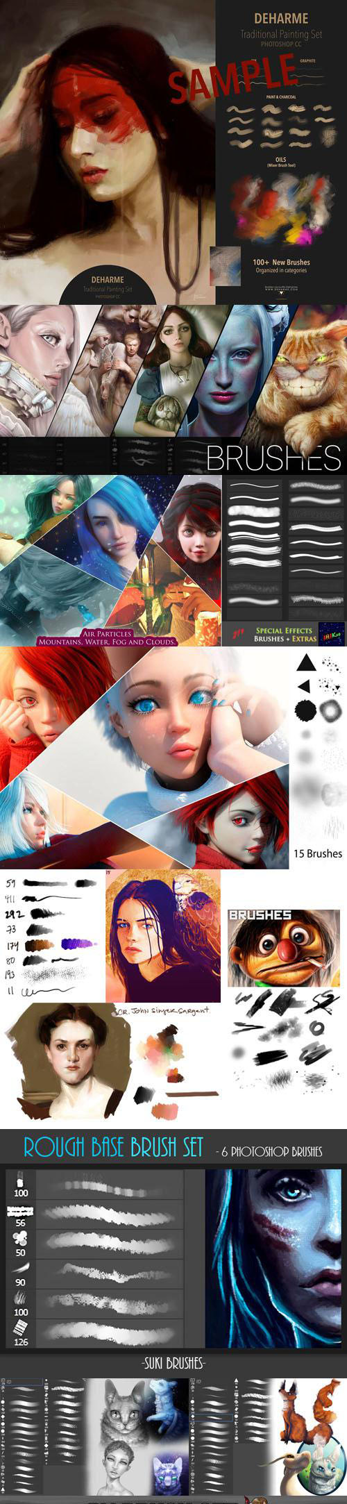250+ Brushes Collection with Awesome Special Effects