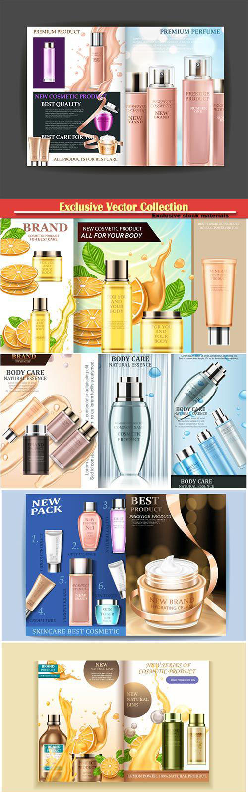 Advertising poster for cosmetic product for catalog