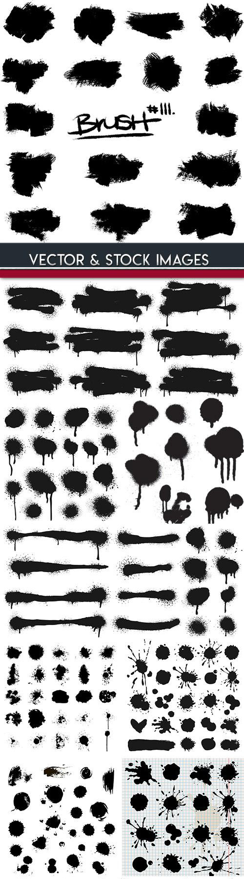 Grunge black ink and brush creative illustration 5