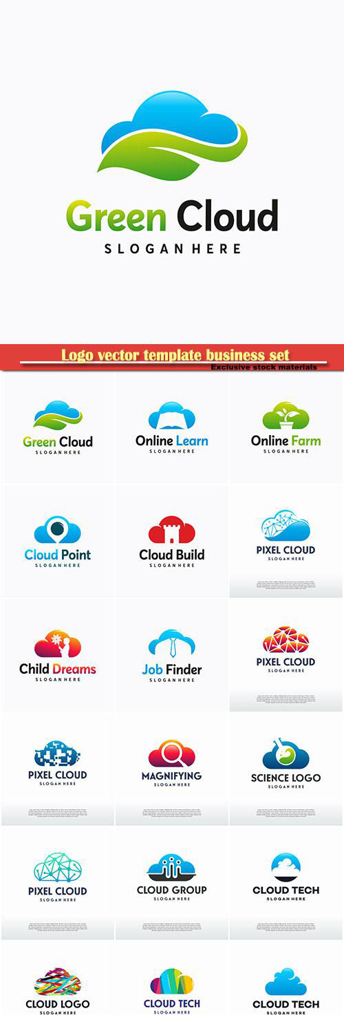 Logo vector template business set # 13
