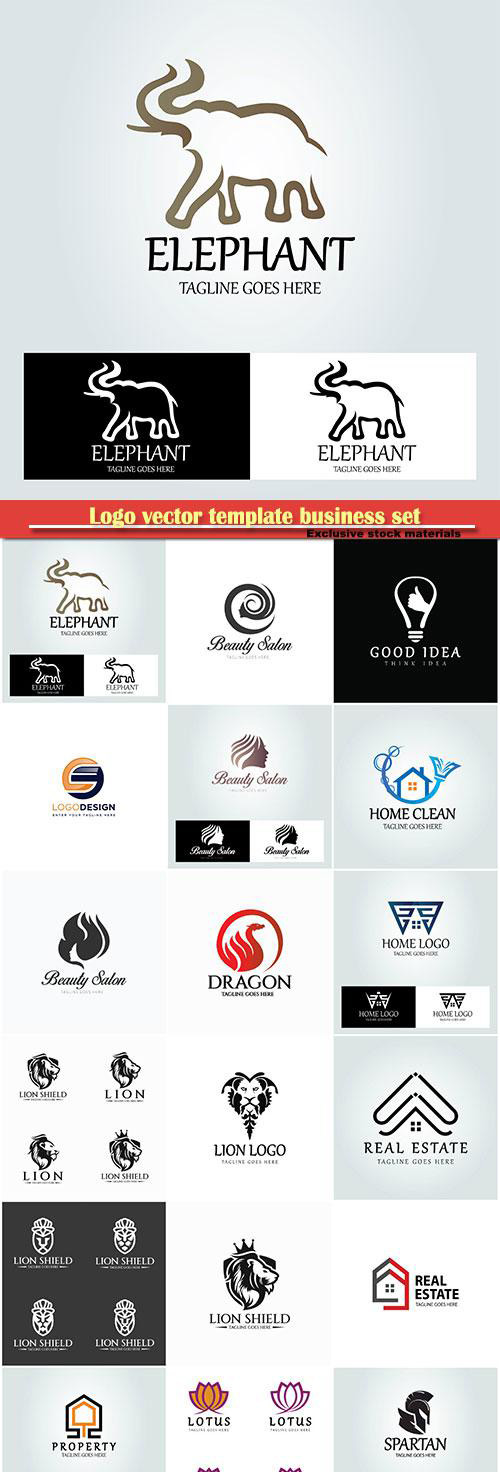 Logo vector template business set # 11