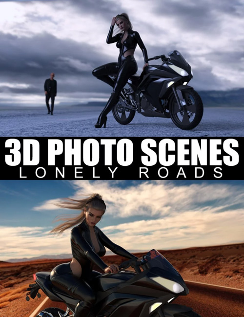 3D Photo Scenes - Lonely Roads
