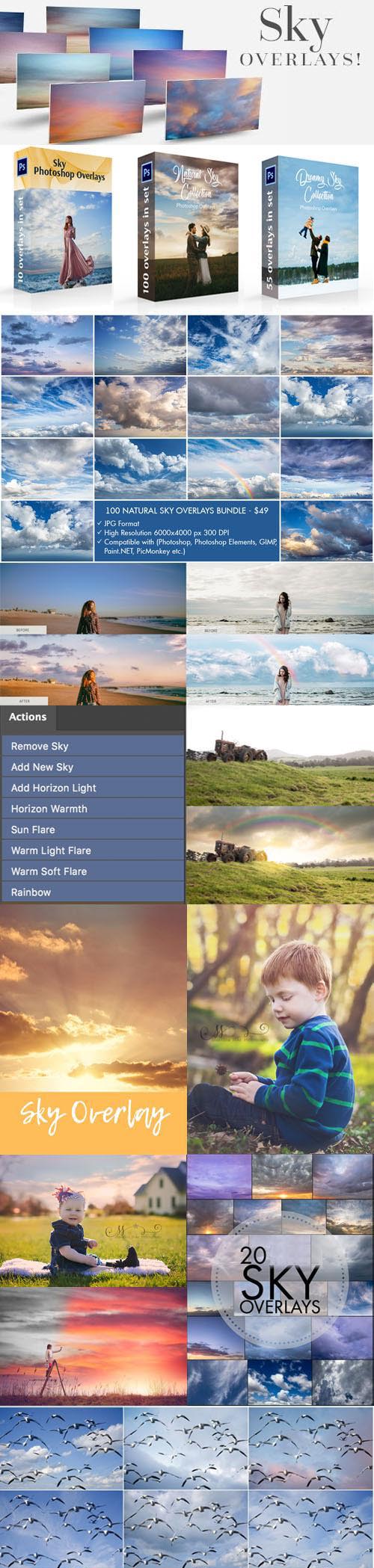 Big Bundle of Sky Overlay + Photoshop Actions for Photographers and Digital Artists