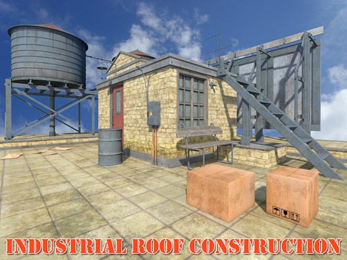 Industrial roof construction