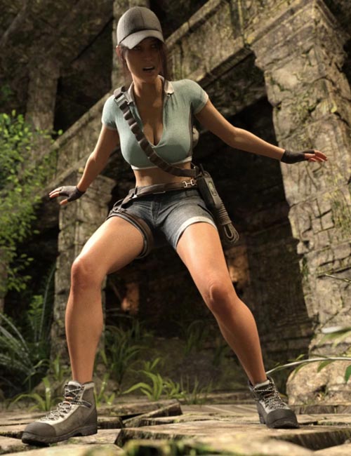 Adventure Poses and Props for Genesis 8 Female