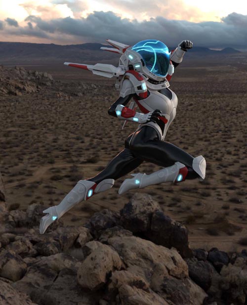 Space Combat Outfit for Genesis 8 Female