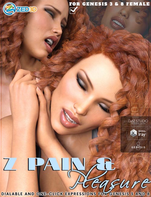 Z Pain and Pleasure Expressions for Genesis 3 and 8 Female
